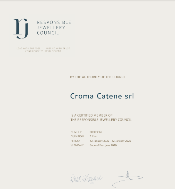 Certificazione RCJ Croma Catene